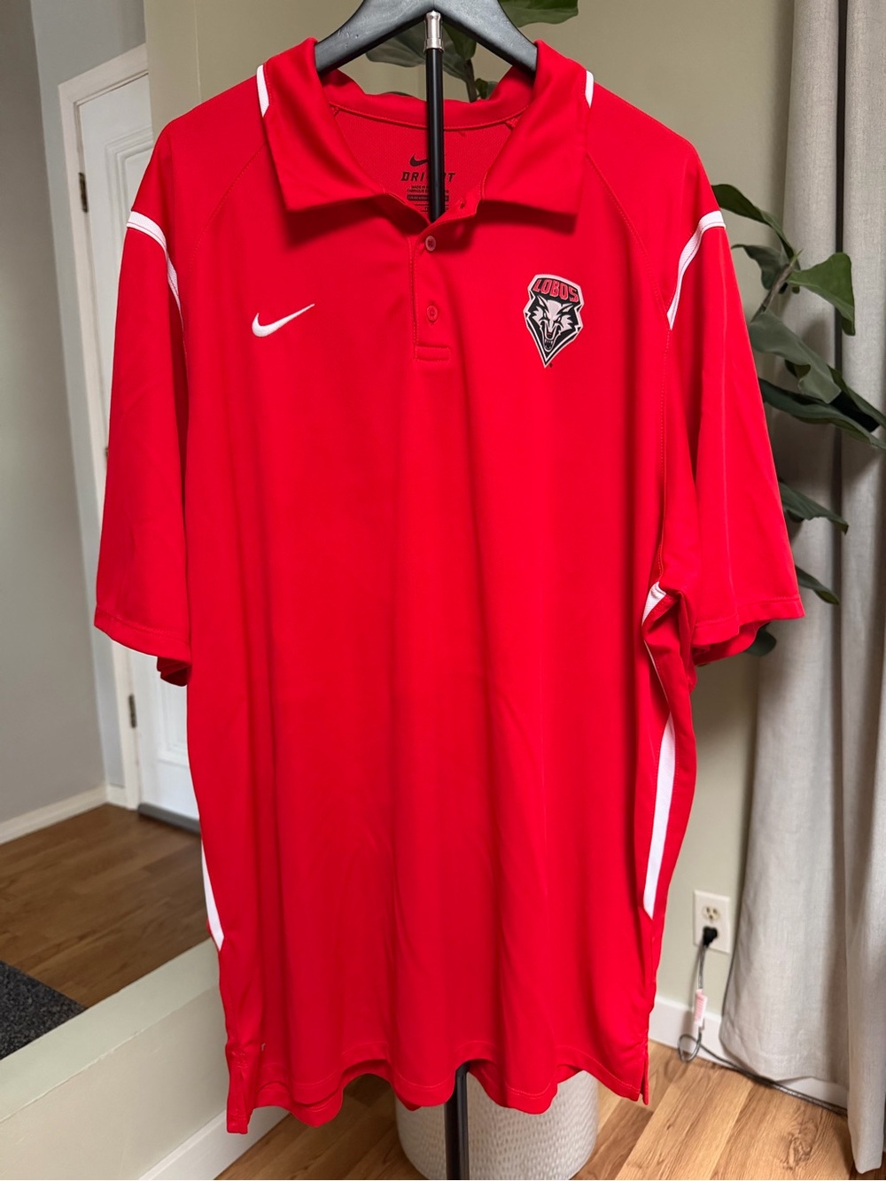Nike Red Lobos Dri-FIT Polo with White Trim